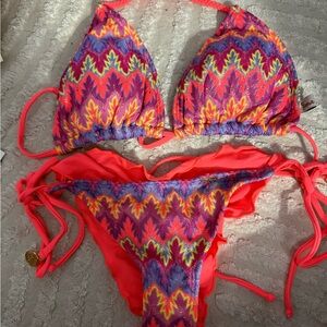 Colorful Patterned Bikini Set
